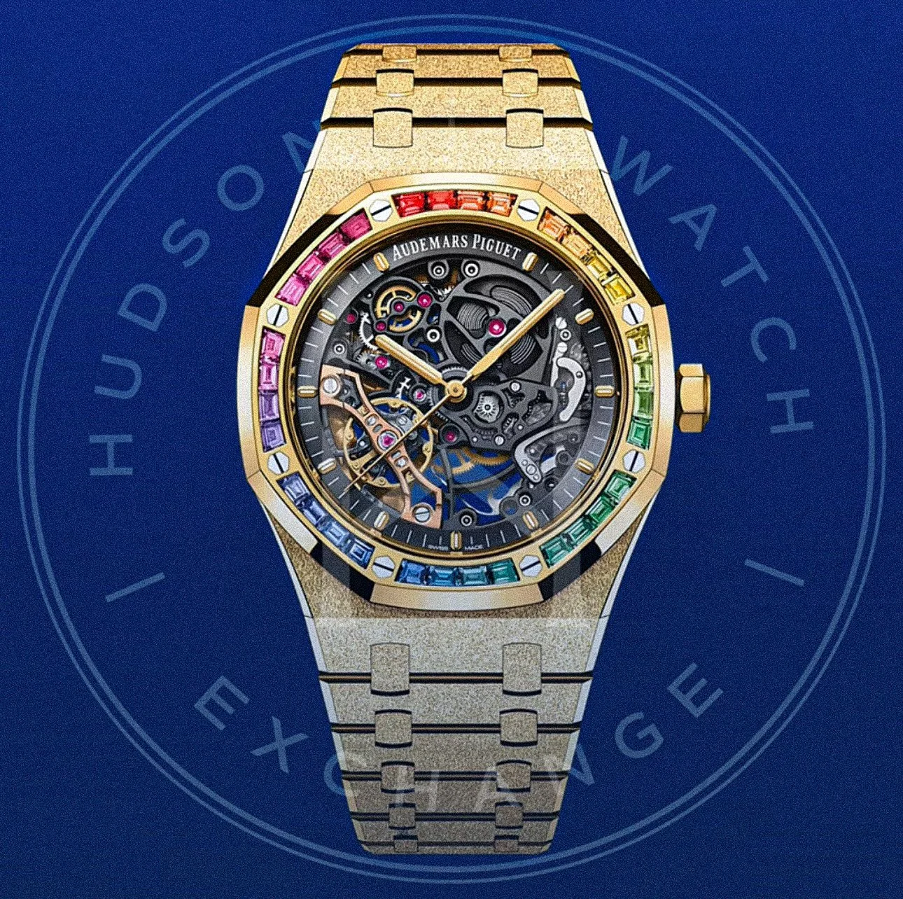 ROYAL OAK FROSTED GOLD DOUBLE BALANCE WHEEL OPENWORKED  Ref. 15412BA.YG.1224BA.01-B