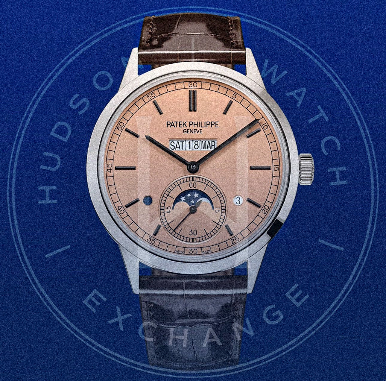 5236P-010 IN-LINE PERPETUAL CALENDAR Platinum