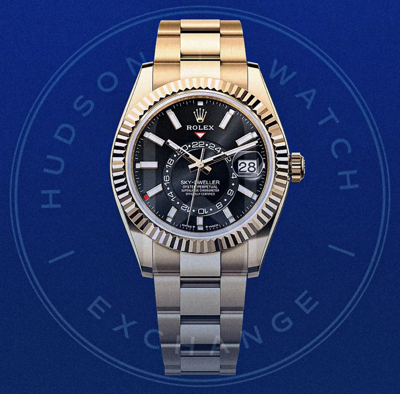 Sky-Dweller, Ref. 336938, Yellow Gold Oyster "Bright Black"