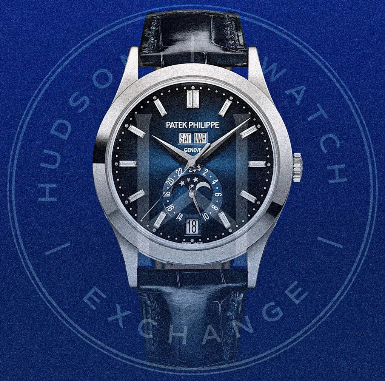 5396G-017 ANNUAL CALENDAR. MOON PHASES. White gold