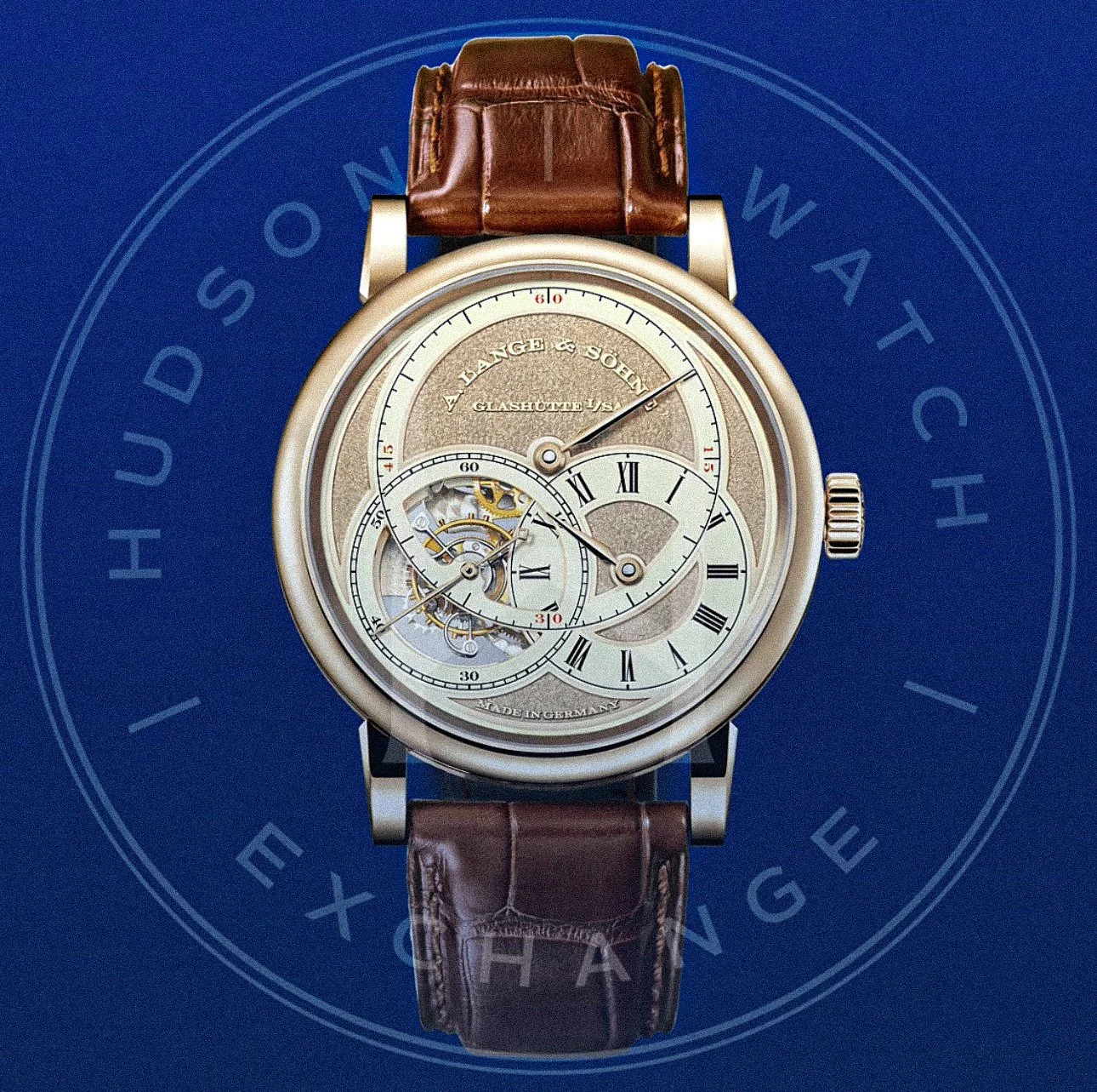 RICHARD LANGE TOURBILLON “Pour le Mérite” HANDWERKSKUNST in 750 HONEYGOLD® Reference 761.050