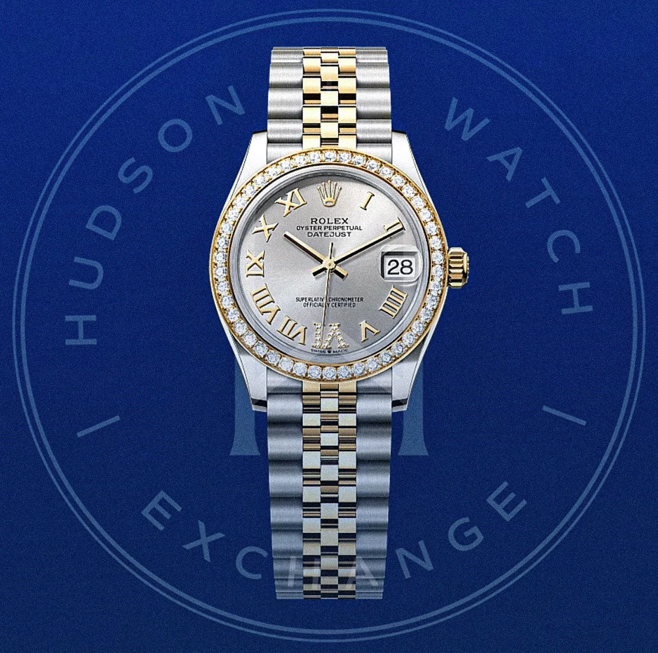 Datejust 31  Oyster, 31 mm, Oystersteel, yellow gold and diamonds Reference 278383RBR