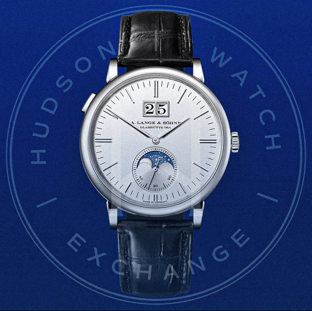 SAXONIA MOON PHASE in 750 white gold 40MM Reference 384.026