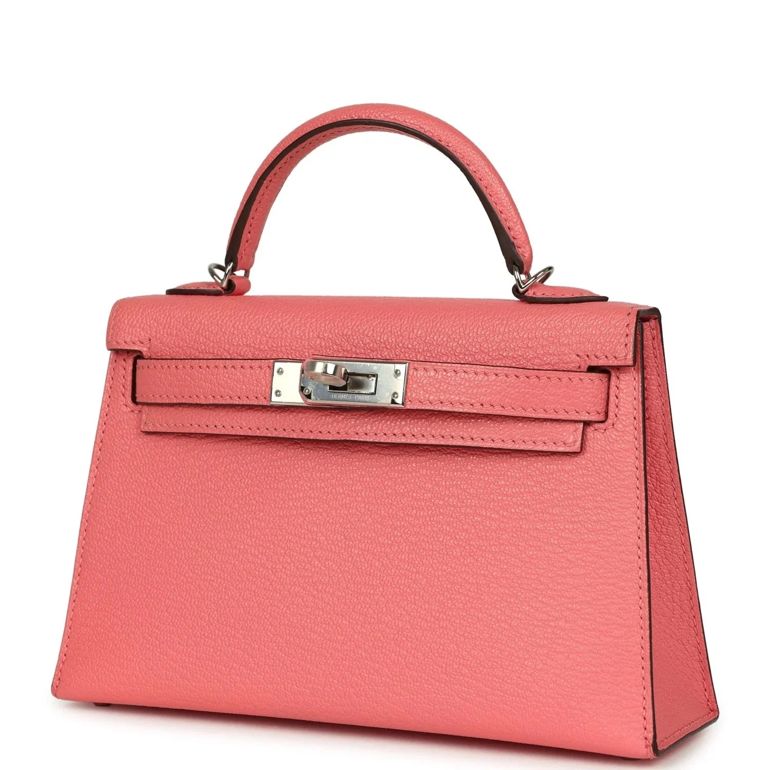 Hermès Kelly Sellier 20 Rose Lipstick Chevre Mysore Palladium