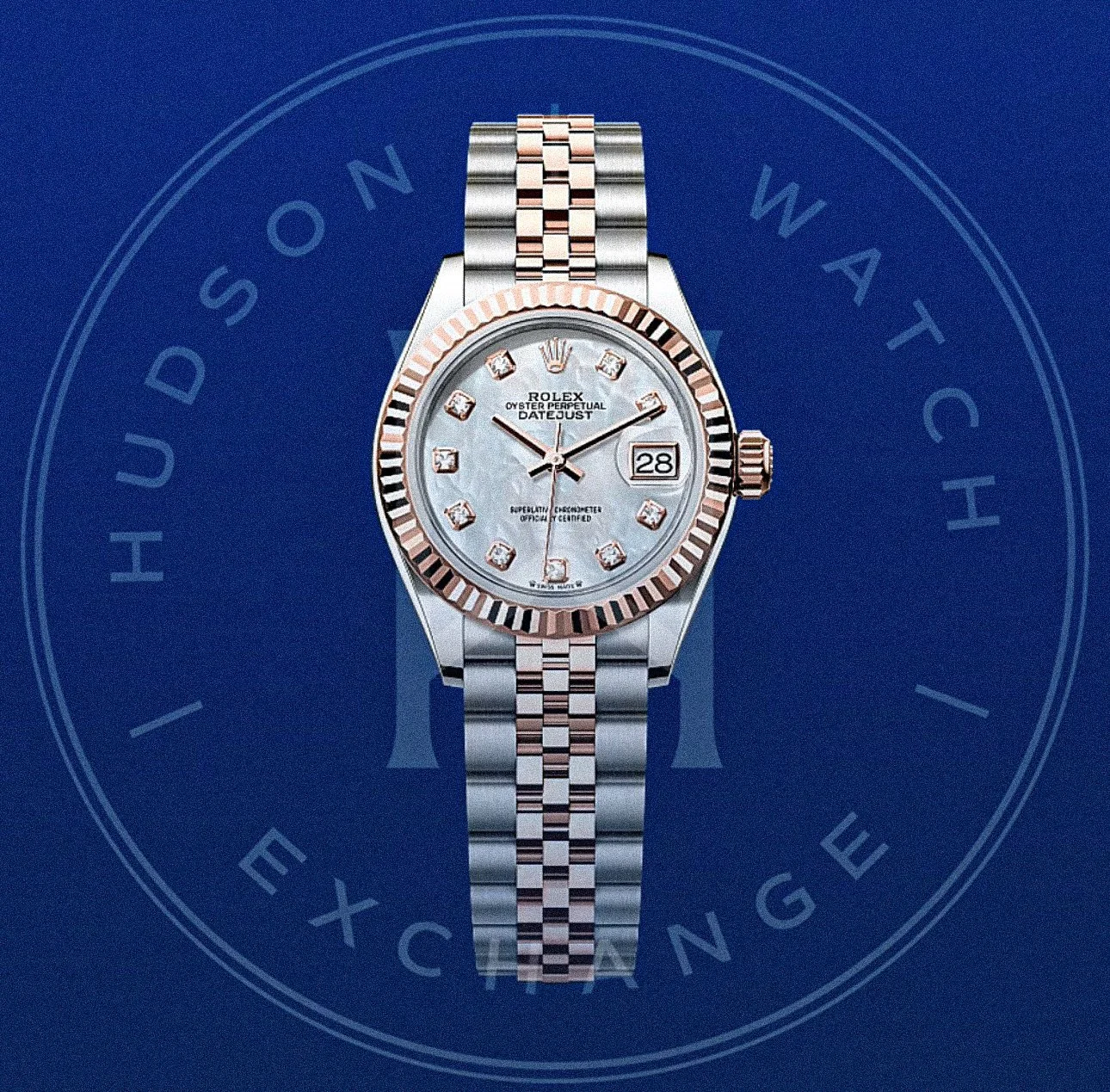 Lady-Datejust  Oyster, 28 mm, Oystersteel and Everose gold Reference 279171