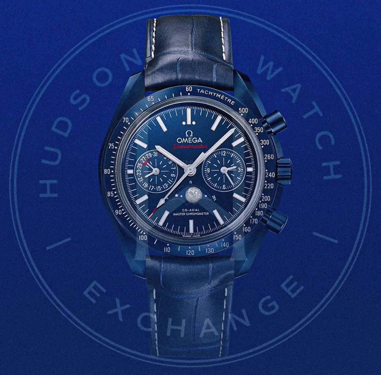 SPEEDMASTER MOONPHASE 44.25 mm, Blue Ceramic, Ref 304.93.44.52.03.001