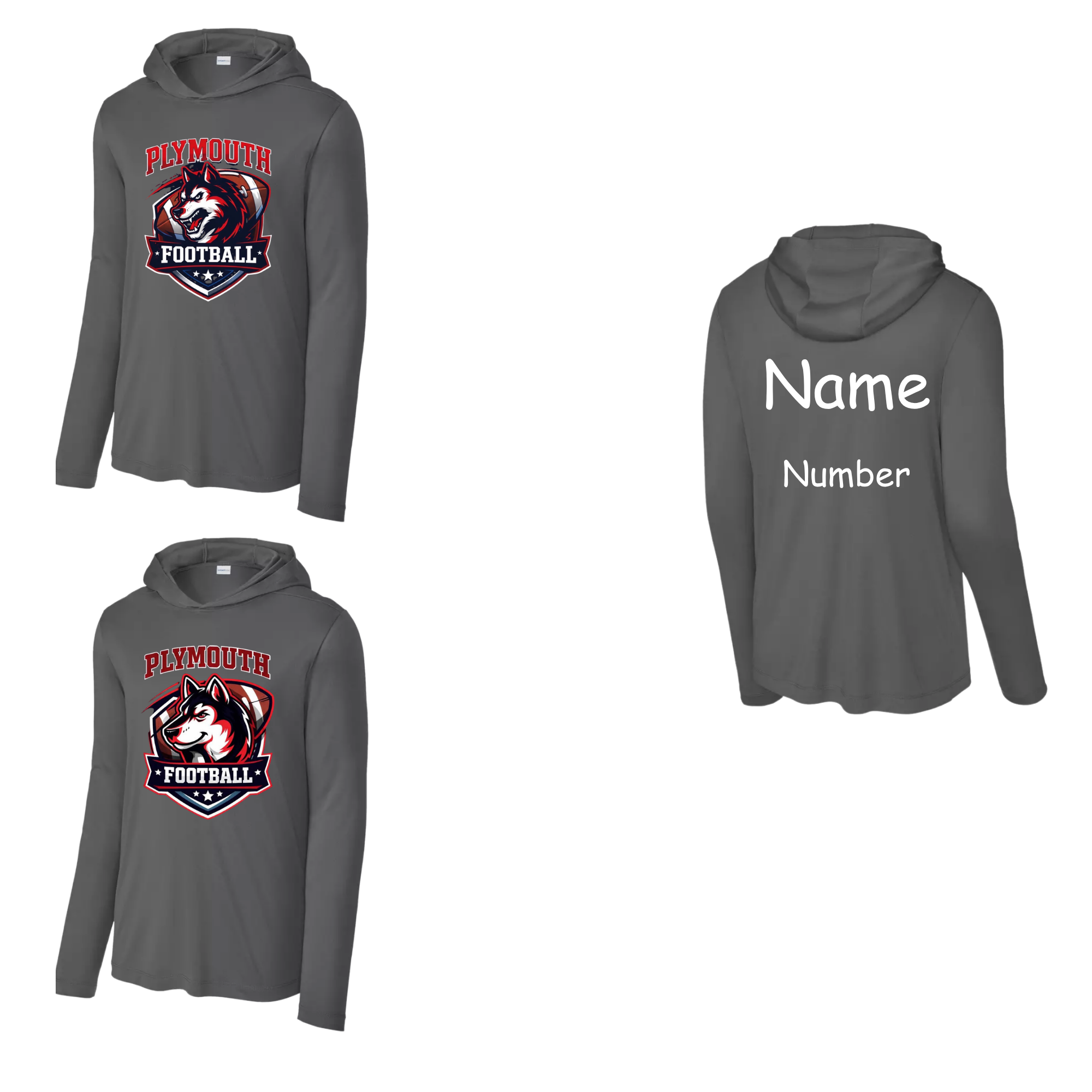 Huskies Adult Sport Long Sleeve Hoodie