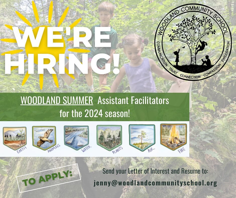 Calling science educators, outdoor educators, adventure education facilitators, and nature lovers! We are hiring assistants for our Woodland Summer program! If you are interested in joining our summer team, please email your cover letter and resume b
