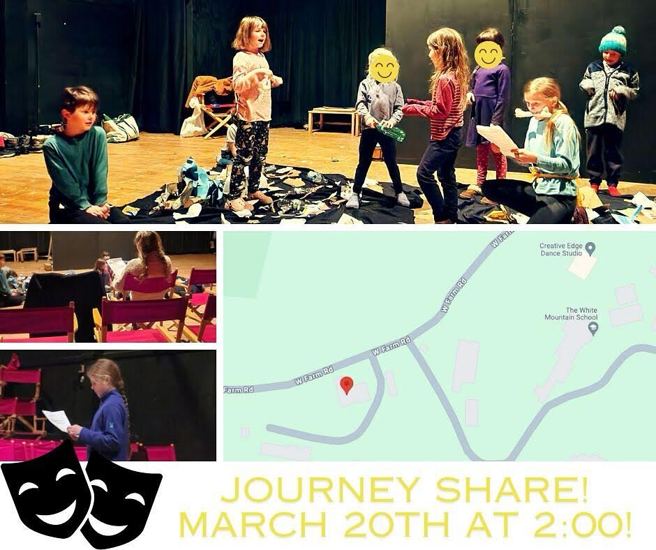 Join us for a public Journey Share on Wednesday, March 20th at the White Mountain School&rsquo;s black box theater! As the culminating piece of our theater project, students will be performing their original play, Dump Dog the Musical! Doors will ope