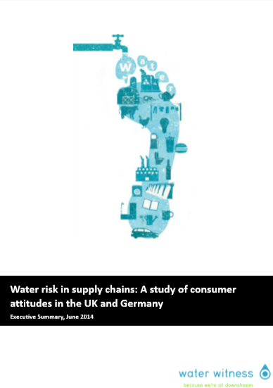 Water risk in supply chains. A study of consumer attitudes in the UK and Germany. 2014