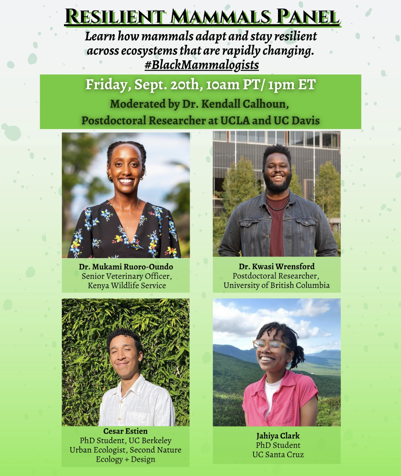 Advancing Visibility and Inclusivity during Black Mammalogists Week