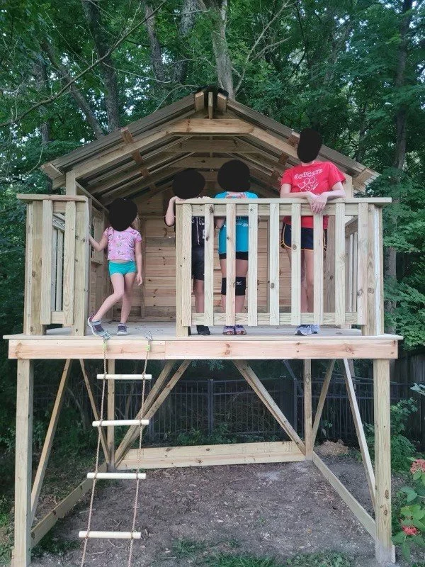 loveland ohio playhouse tree house play structure club house storage construction building hidden shed HOA