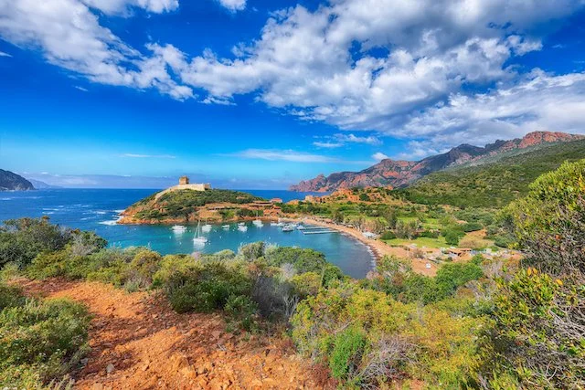 girolata bay natural reserve in corsica