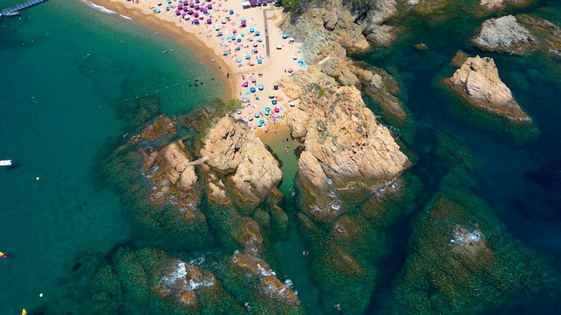tossa de mar beach in Catalonia mediterranean coast