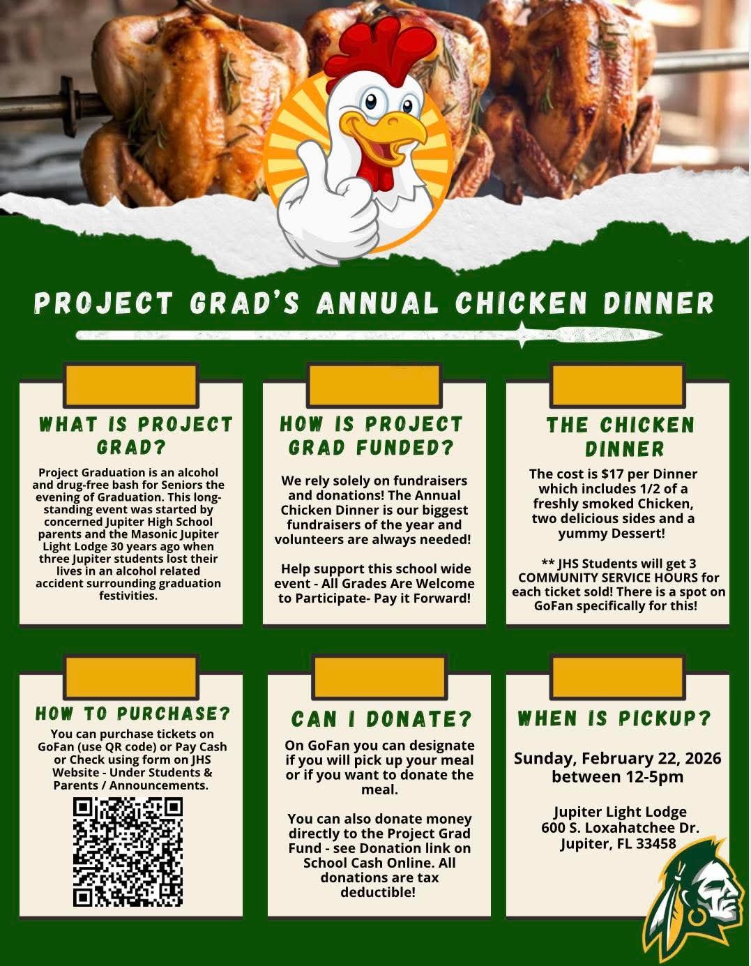 Project Graduation Chicken Dinner