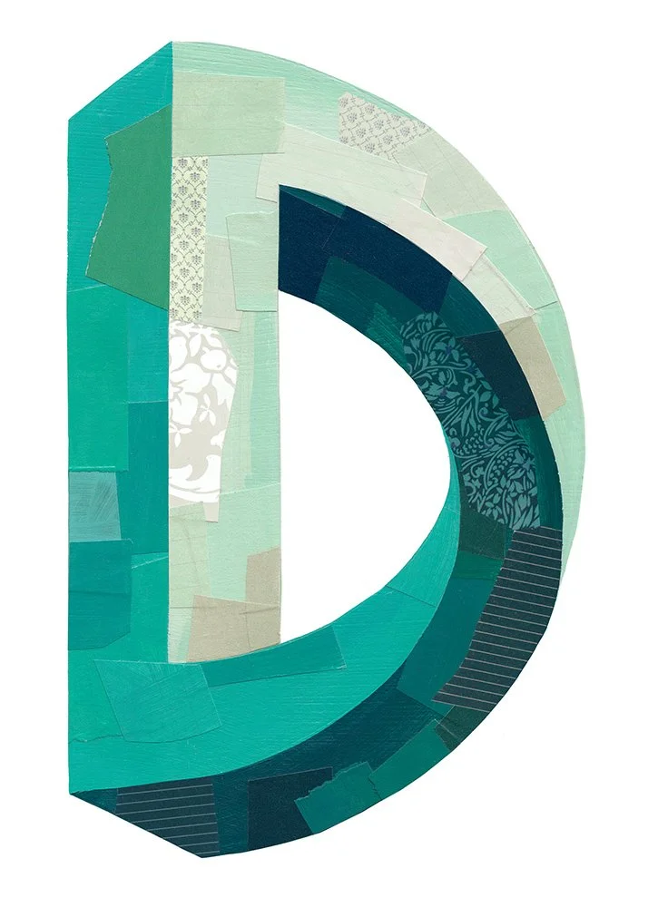 Dropcap lettering type D by Darren Booth. vs Mary Kate McDevitt TypeFight.