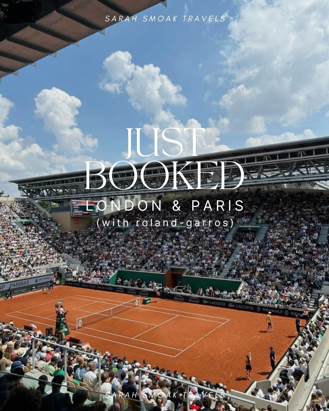 One family of 7. 
10 days of travel. 
2 cities. 
Endless memories! (and minimal stress because they booked with @sarahsmoaktravels and everything has already been booked and confirmed with ease!)

As avid tennis players and fans, this family is setti