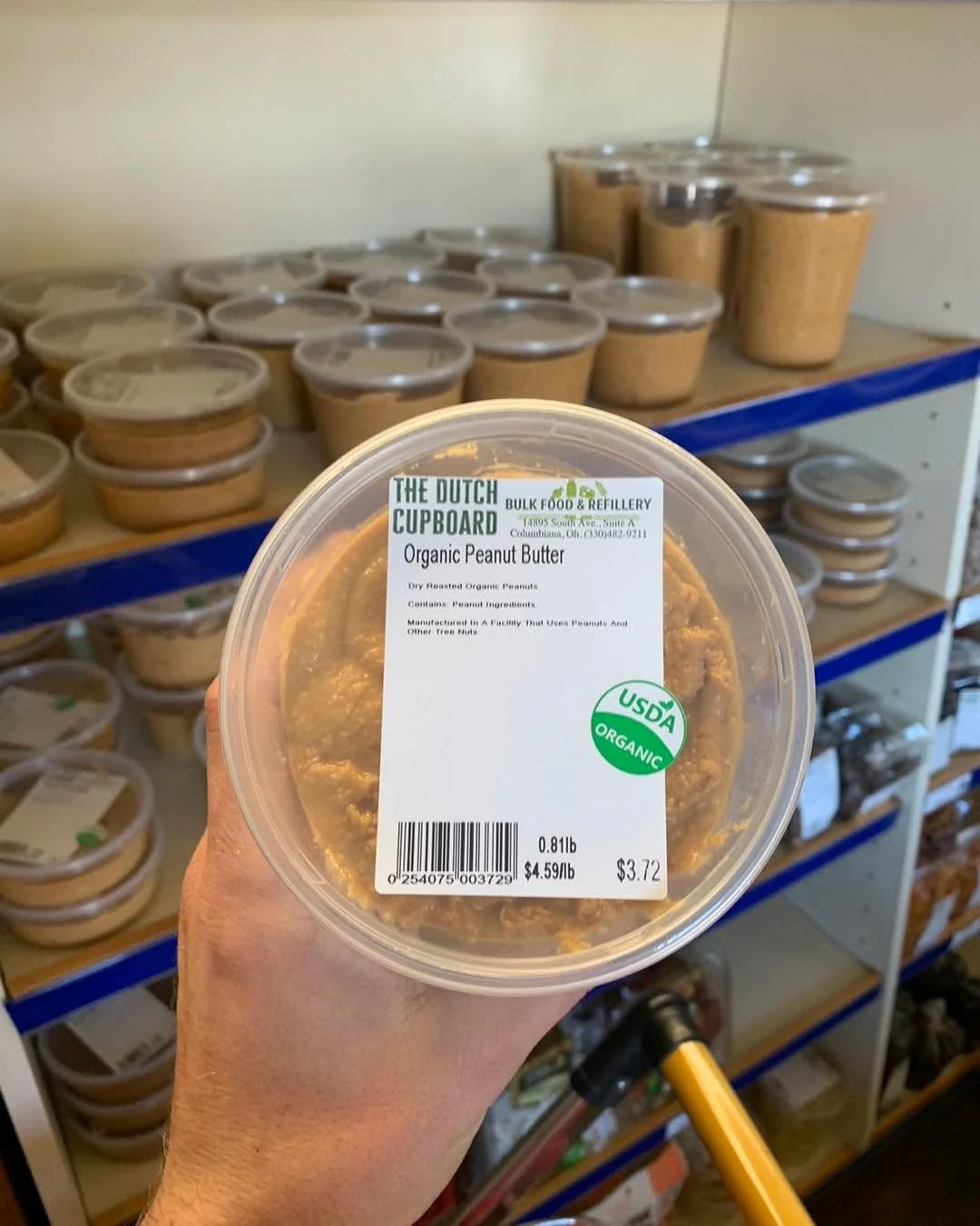As per customer request, we&rsquo;d like to announce our newest Dutch cupboard product: Organic peanut butter ground fresh here on site!