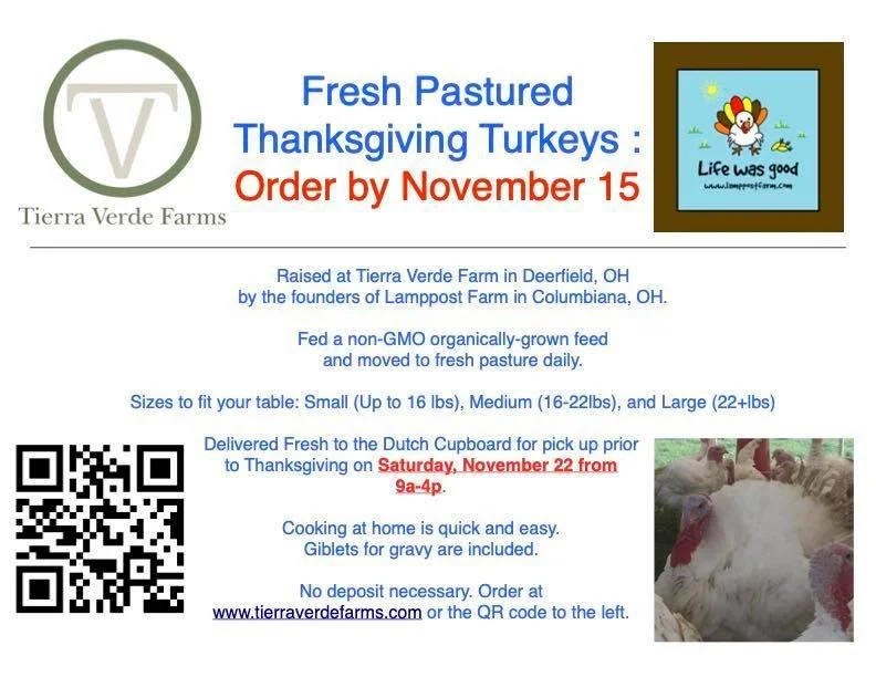 Deadline to order a pastured turkey from Tierra Verde Farms is right around the corner! &hellip;your tastebuds will thank you! #thanksgivingdinner