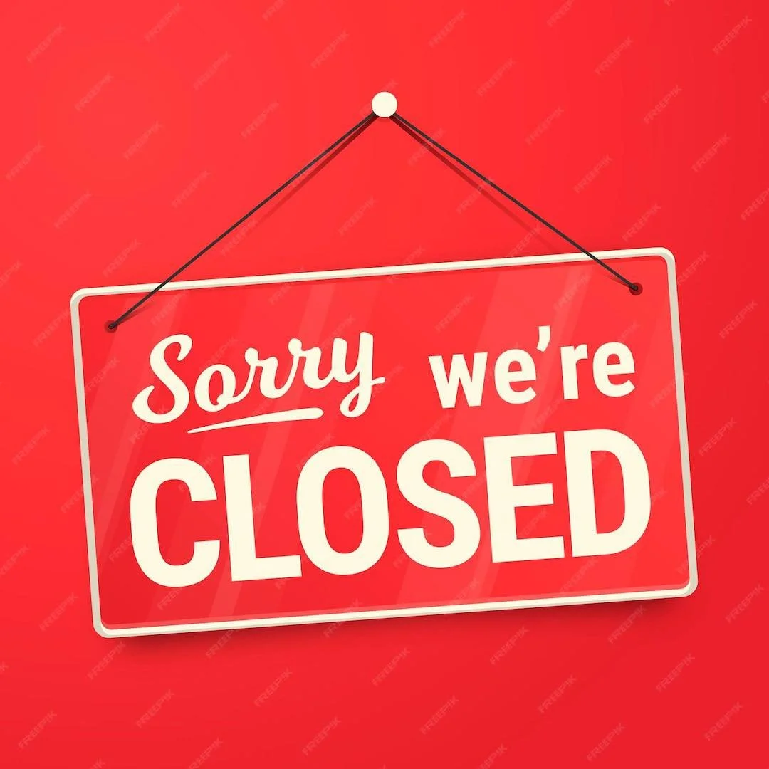 Reminder: We are closed 
New Year&rsquo;s Eve
New Year&rsquo;s Day and 
Friday, January 2 (for Inventory)

See you next year!!!