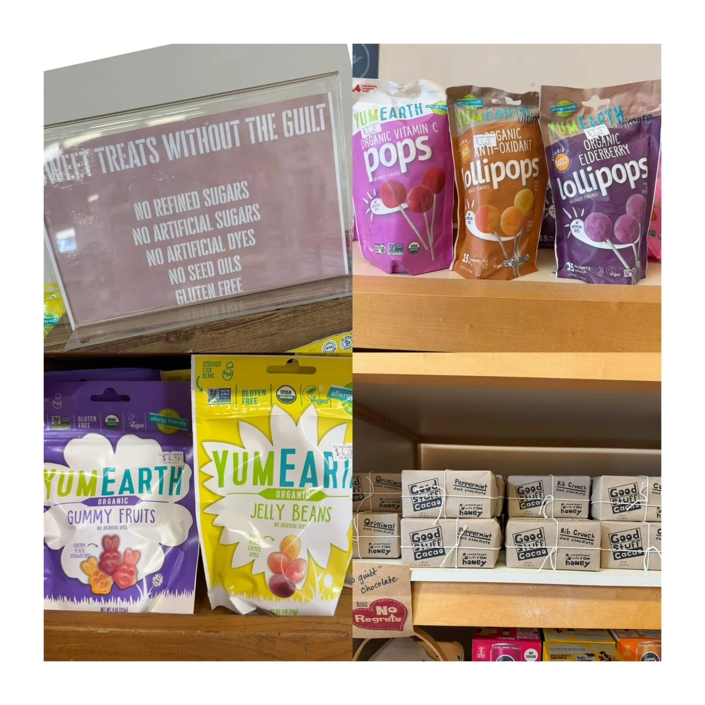 Healthier sweets at The Dutch Cupboard!  Even delicious &lsquo;no guilt&rsquo; chocolate!  check out the healthy sweets selections!