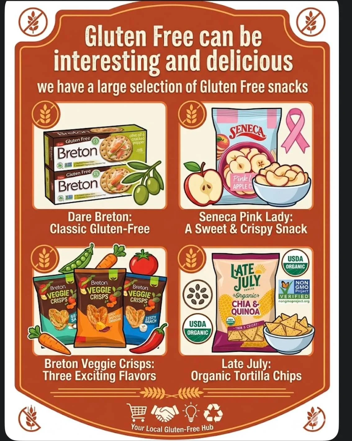 Delicious Gluten free snacks and more at the Dutch Cupboard!! Sweet and/or savory!! Which is your favorite?

#glutenfreefavorites