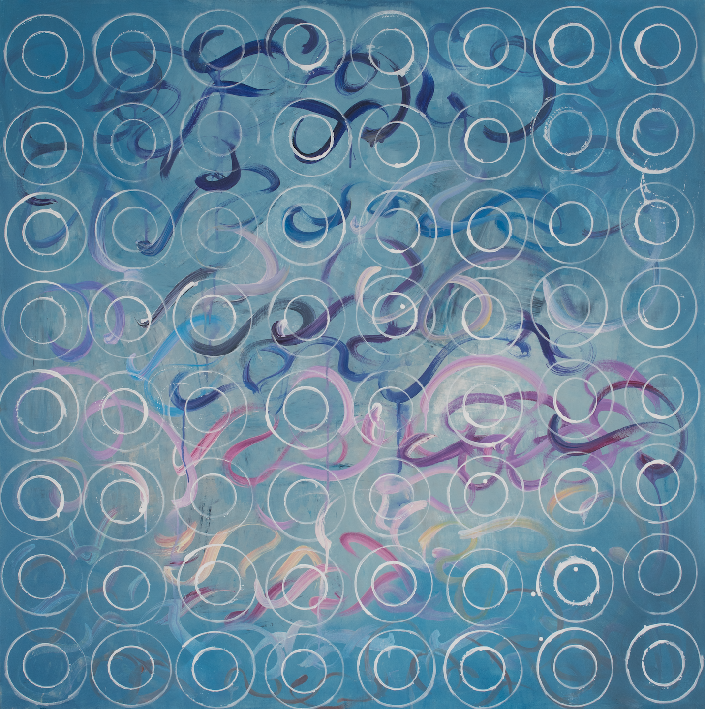 THE TRUTH IS INWARD. LET CREATIVITY FLOW OUTWARD.
Third Eye Chakra: intuition, wisdom, self-reflection. Energy Healing, Sage and Palo Santo Smoke, Selenite, Amethyst, Rose Quartz, Blue Apatite, Fluorite, Aventurine, Thulite, Love, Acrylic on canvas