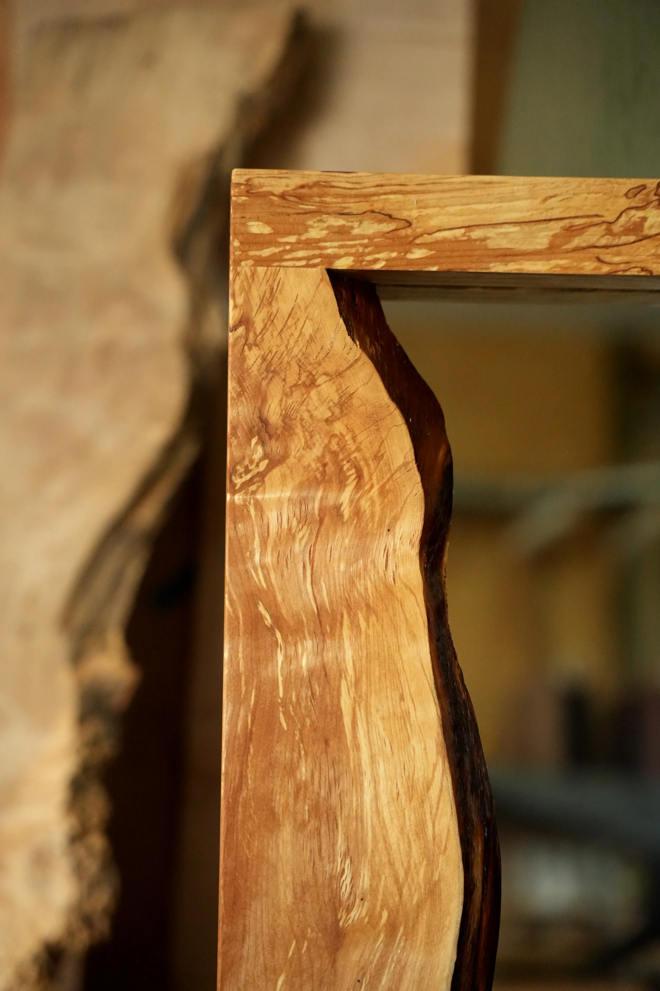 Spalted Alder Live Edge Mirror