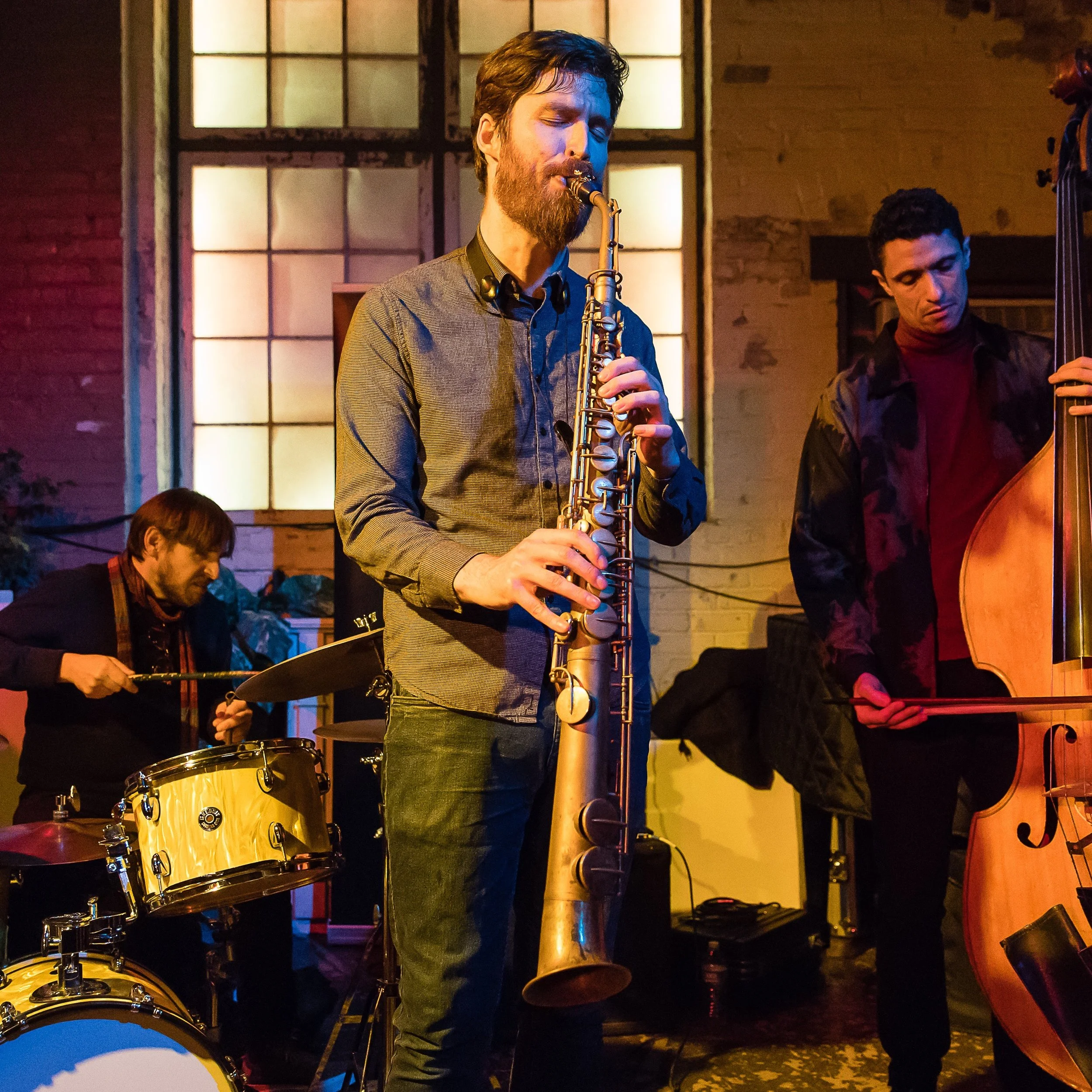Ember - Caleb Wheeler Curtis - stritch, trumpet Noah Garabedian - bass Vinnie Sperrazza - drums