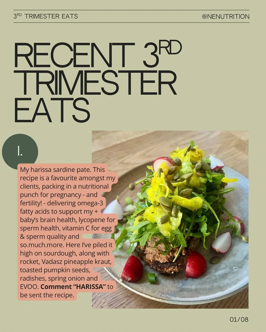 What I&rsquo;m eating and WHY in the 3rd trimester&hellip;

The 3rd trimester comes with some specific nutritional demands &mdash; and this is how I&rsquo;m meeting them.

From protein-rich snacks to omega-3s for baby&rsquo;s brain, iron-rich meals, 