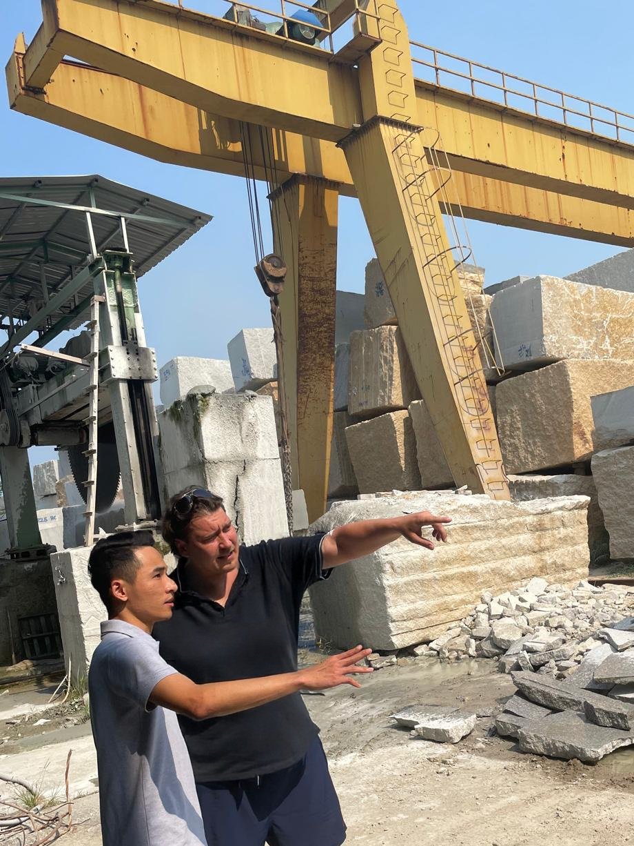 Jonas Zukas business owner at work in quarry