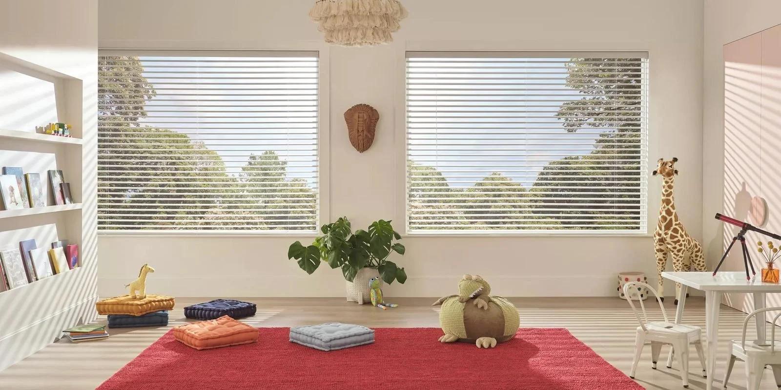 Hunter Douglas Aria Soft Blinds in a playroom