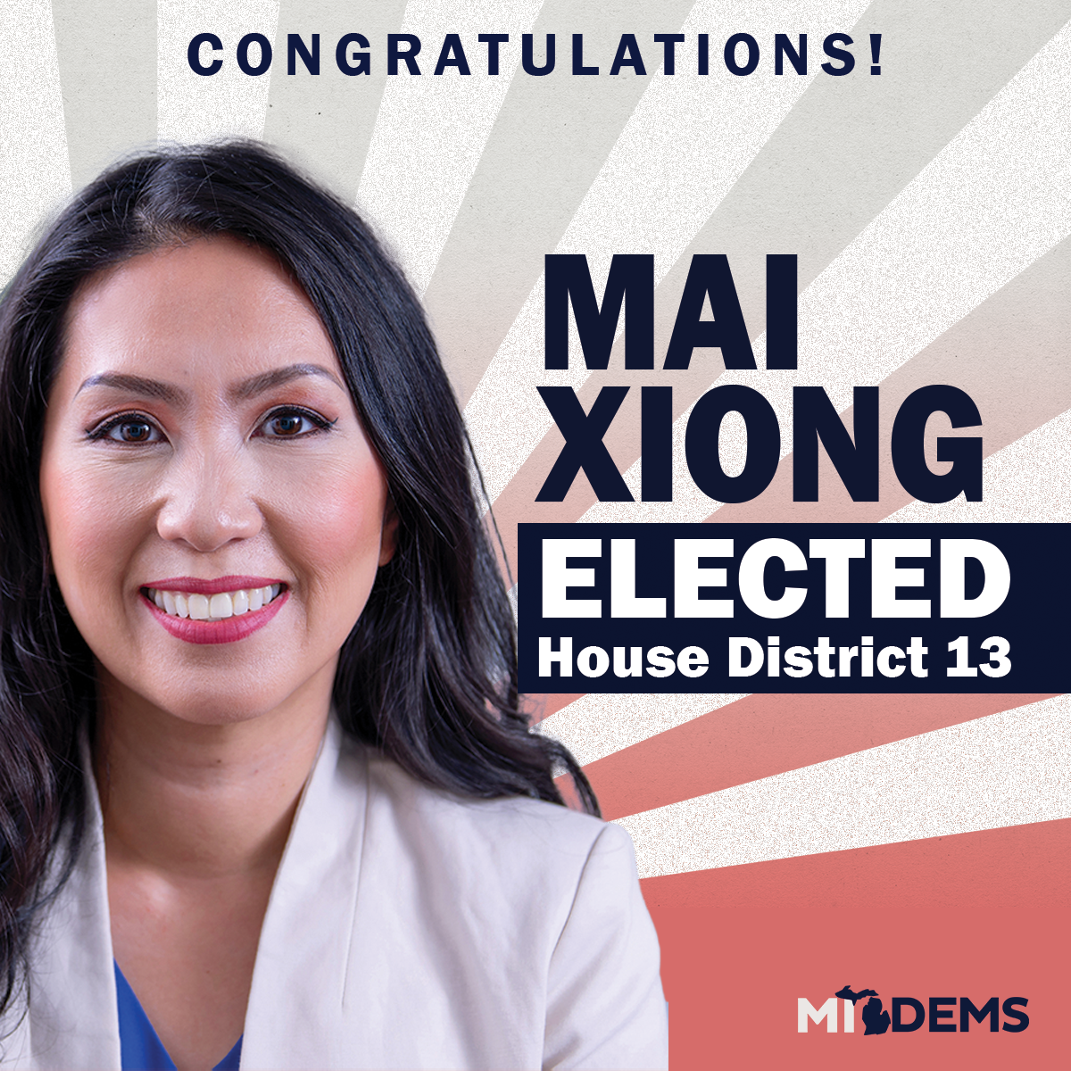 Social media graphics for the Michigan House Special Primary. Sarah DeMercurio is a creative director focused on progressive issues and is based in Metro Detroit, Michigan.