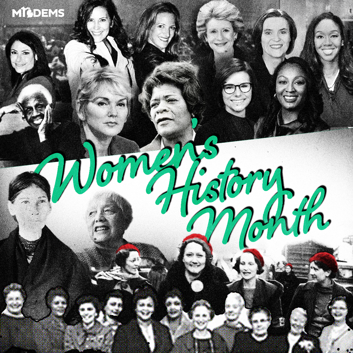 Social media graphic for Women's History Month Social media campaign for the Michigan Democratic Party.  Sarah DeMercurio is a creative director graphic designer focused on progressive issues and is based in Metro Detroit, Michigan.