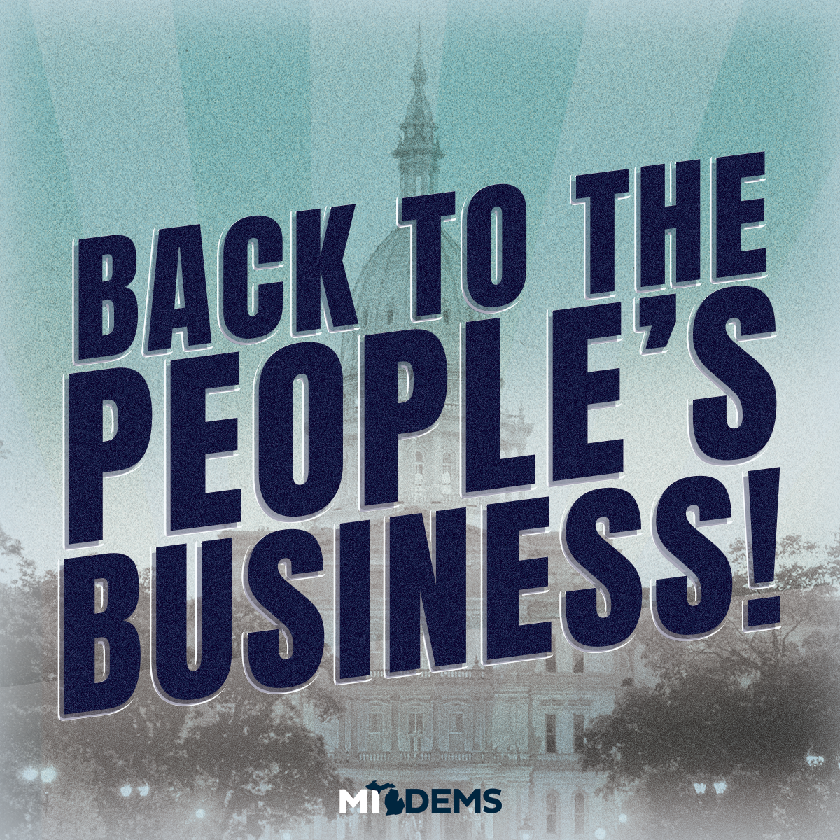 Social media graphics for the Michigan House Special Primary. Sarah DeMercurio is a creative director focused on progressive issues and is based in Metro Detroit, Michigan.