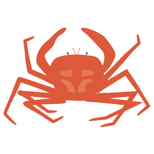Illustrated orange crab