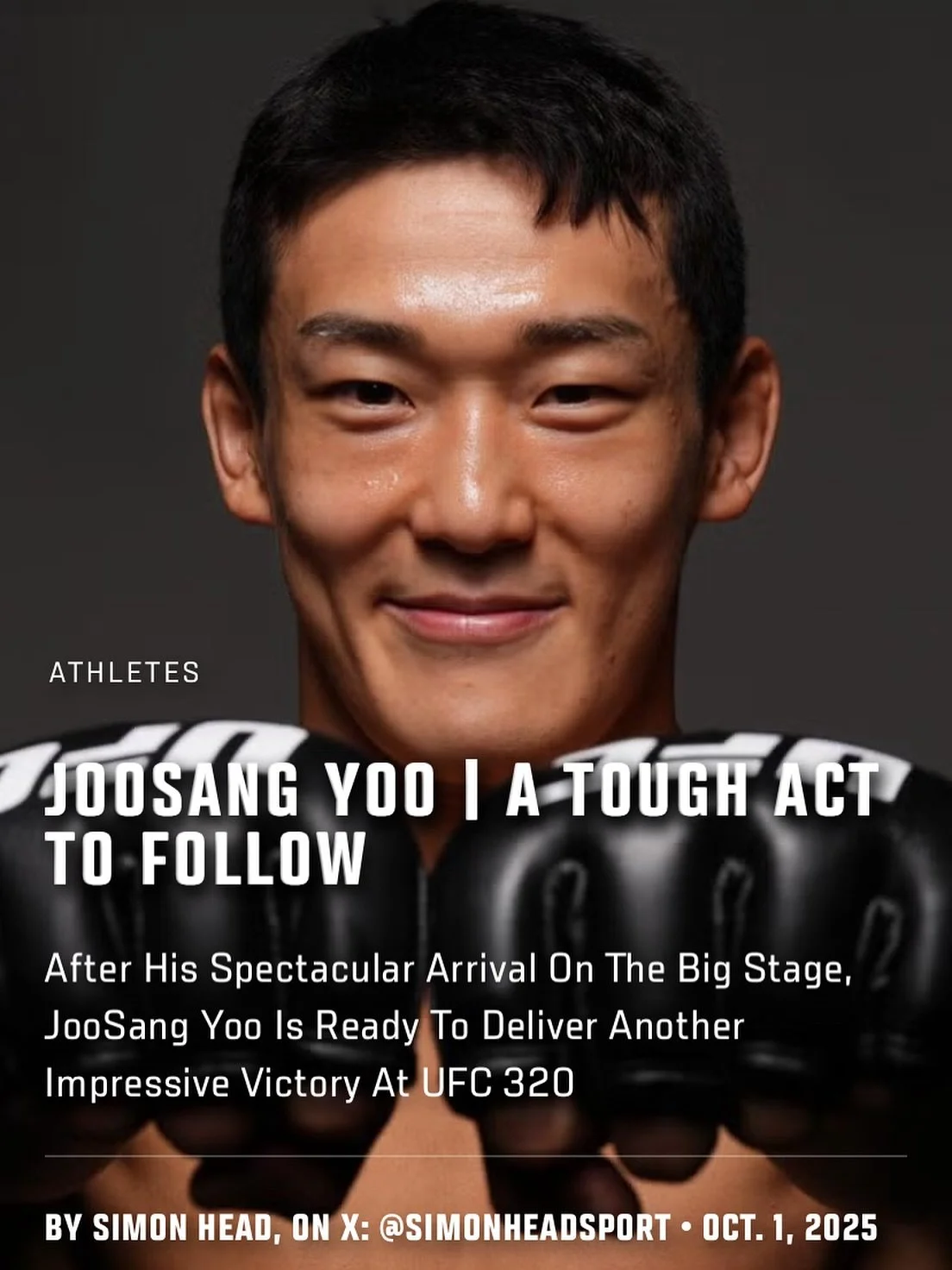After his spectacular arrival on the big stage, South Korean featherweight JooSang Yoo is ready to deliver another impressive victory at #UFC320. Check out my feature on &quot;Zombie Jr&quot; for @UFCNews at UFC.com.