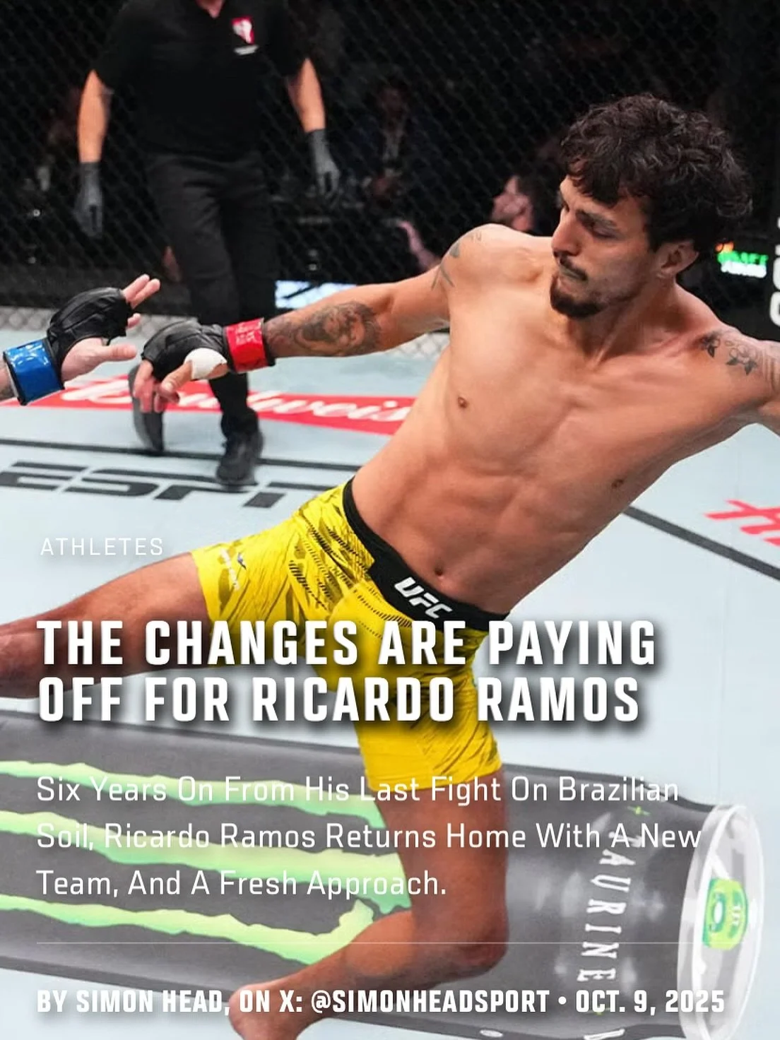 Six years on from his last fight on Brazilian soil, Ricardo Ramos returns home with a new team, and a fresh approach. Check out my @UFCNews feature on Ricardo ahead of #UFCRio at UFC.com.