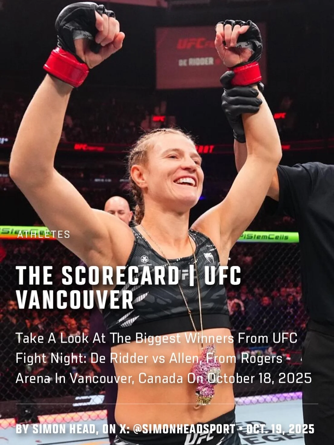 In &ldquo;The Scorecard&rdquo;, I take a look at the biggest winners from #UFCVancouver for @UFCNews. Check it out over at UFC.com