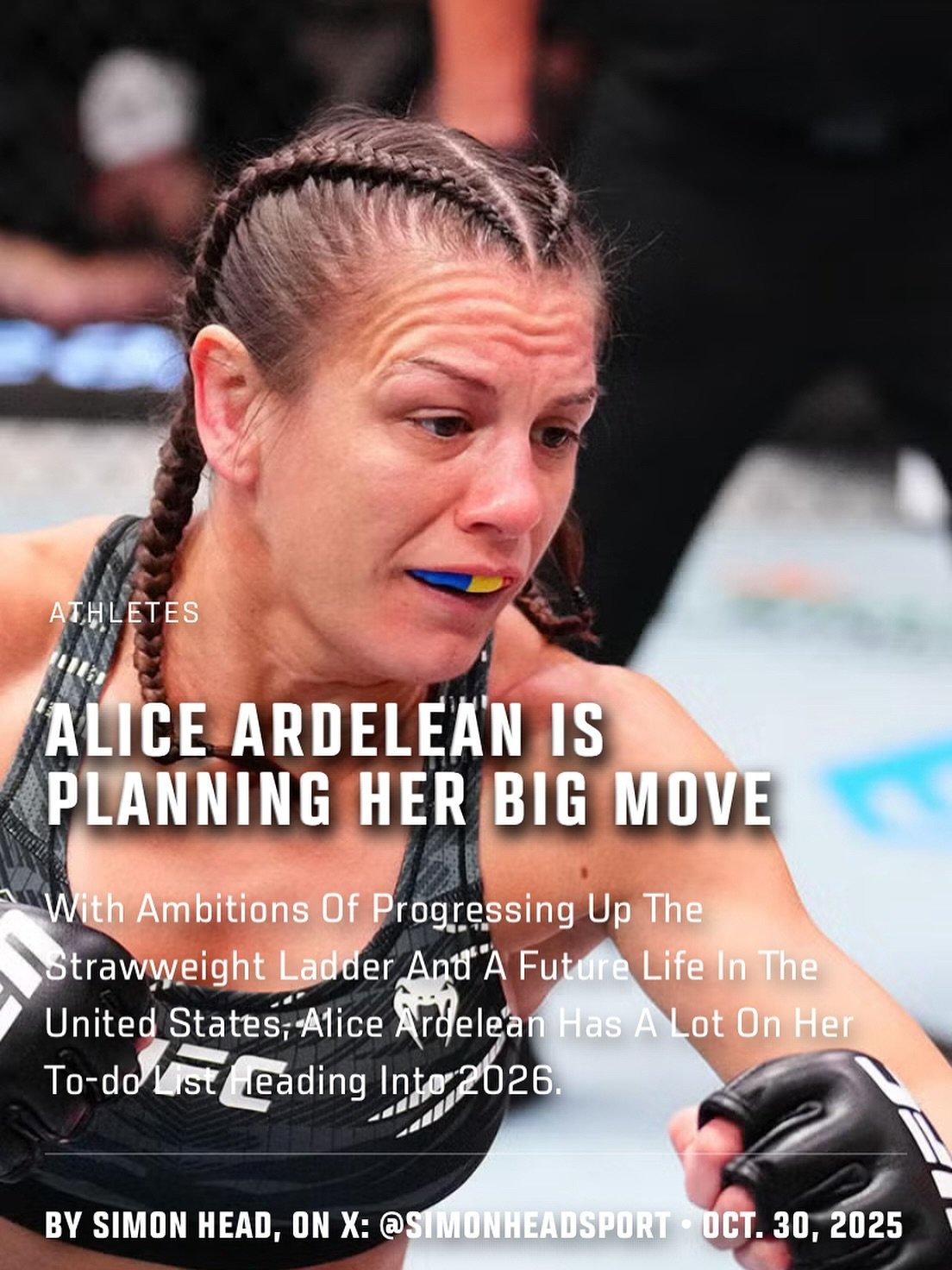 With ambitions of progressing up the strawweight ladder and a future life in the United States, Alice Ardelean has a lot on her to-do list heading into 2026. Ahead of her fight at #UFCVegas110 this weekend, check out my feature on @aliceardelean t UF