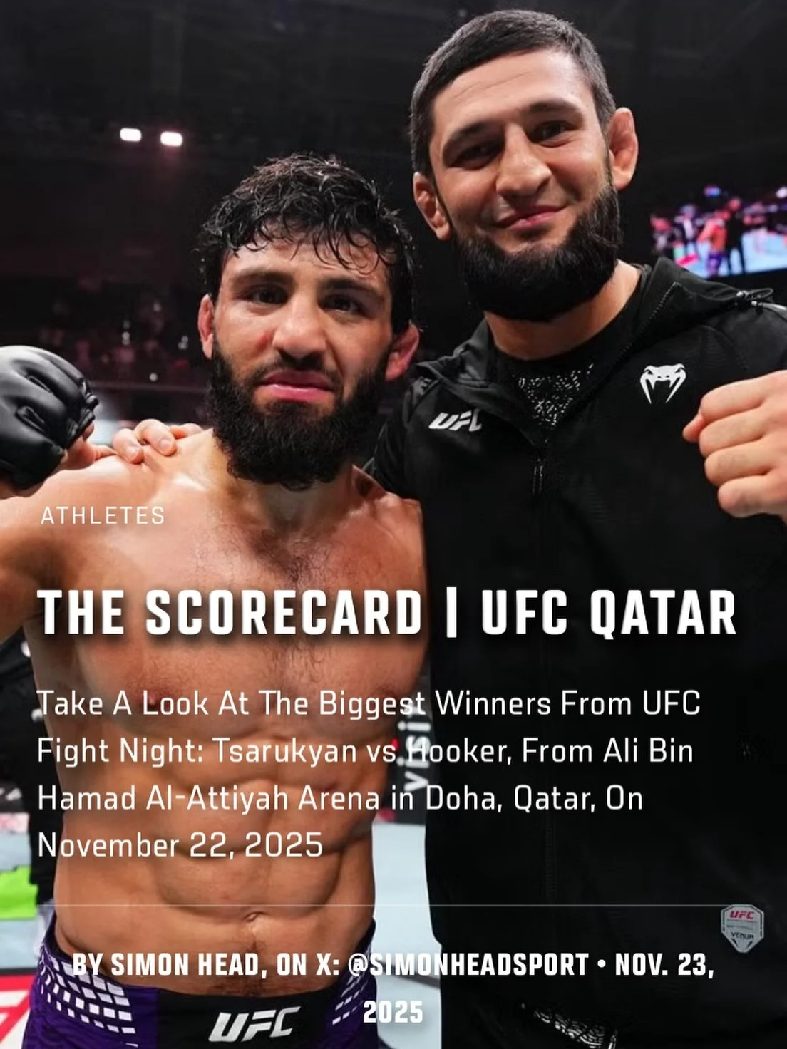 Check out the latest instalment of The Scorecard, where I recap the performances of the main card winners at #UFCQatar for @UFCNews. Feature is live now on UFC.com.