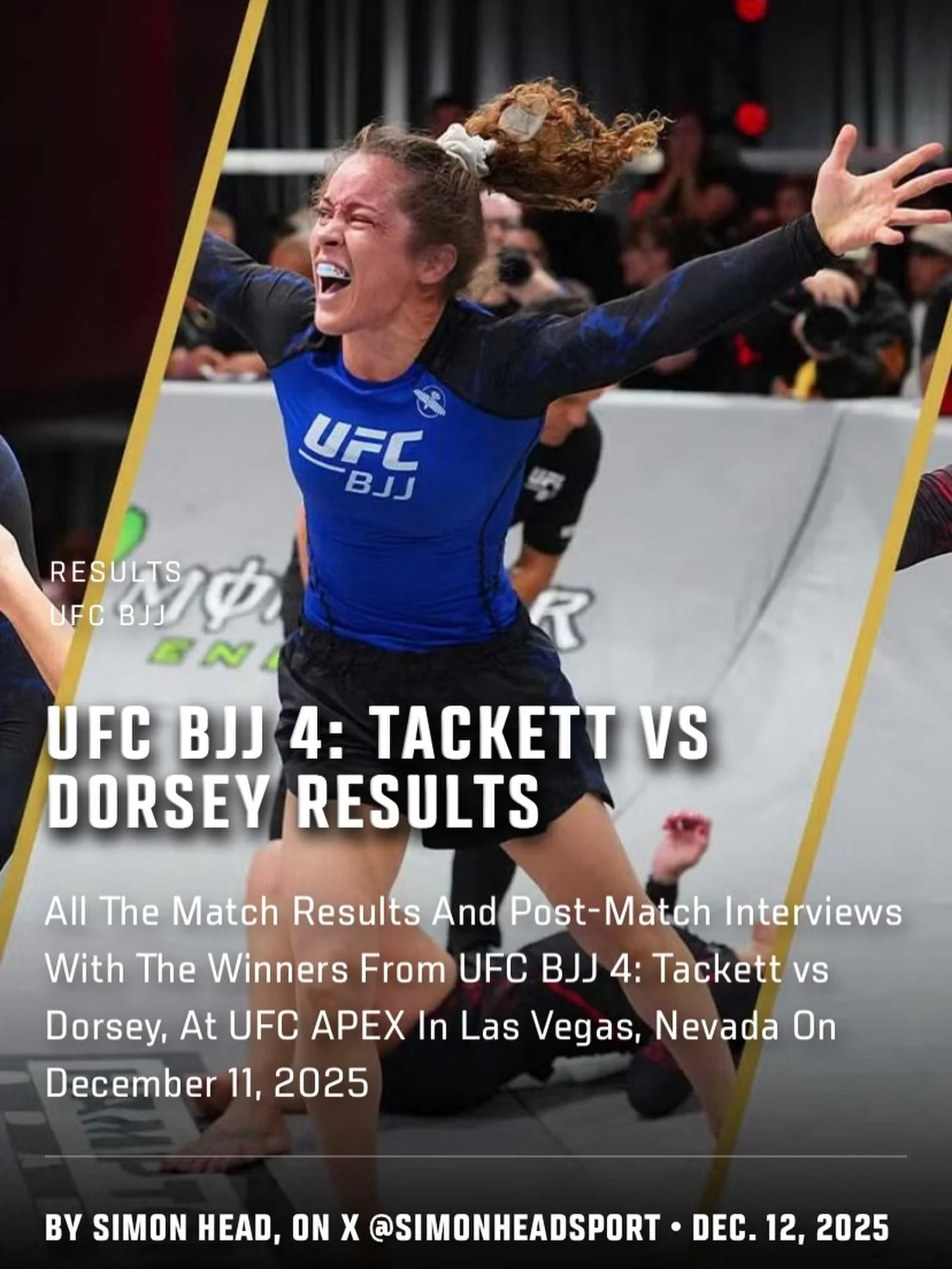 I was on duty for UFC BJJ 4 last night as two new champions were crowned, and one more retained his title at the UFC APEX. Check out my recap at UFC.com. #ufcbjj