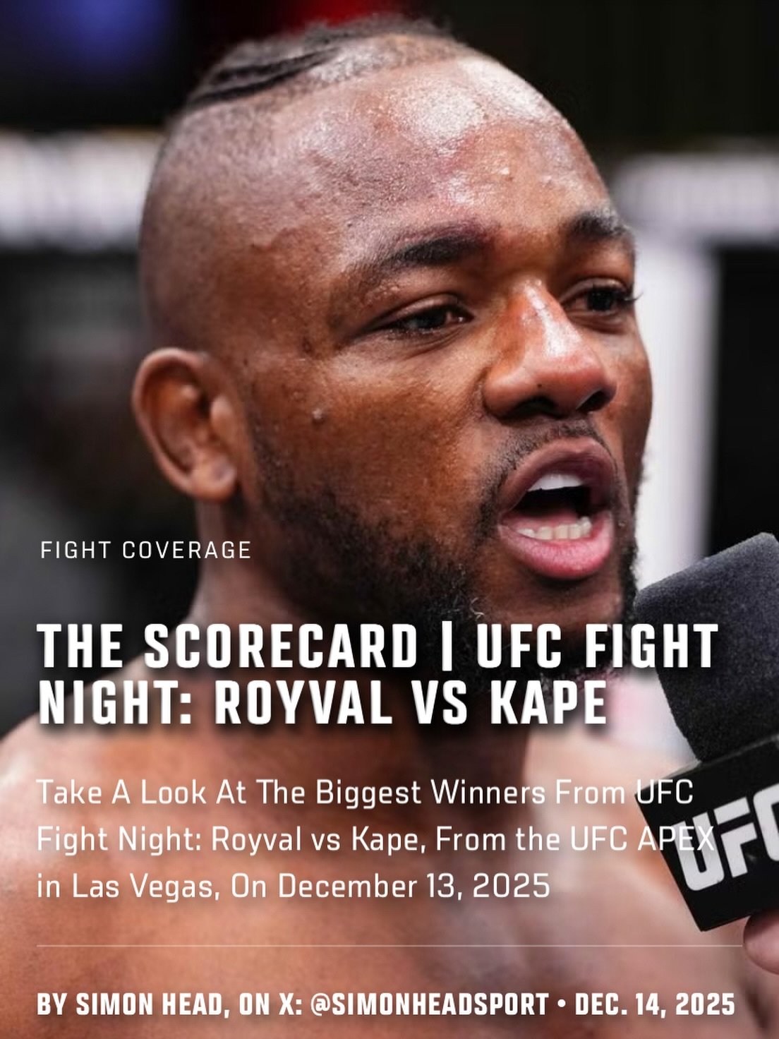 In &ldquo;The Scorecard&rdquo;, I take a look back at the night&rsquo;s big winners at #UFCVegas112. Feature is live now on UFC.com