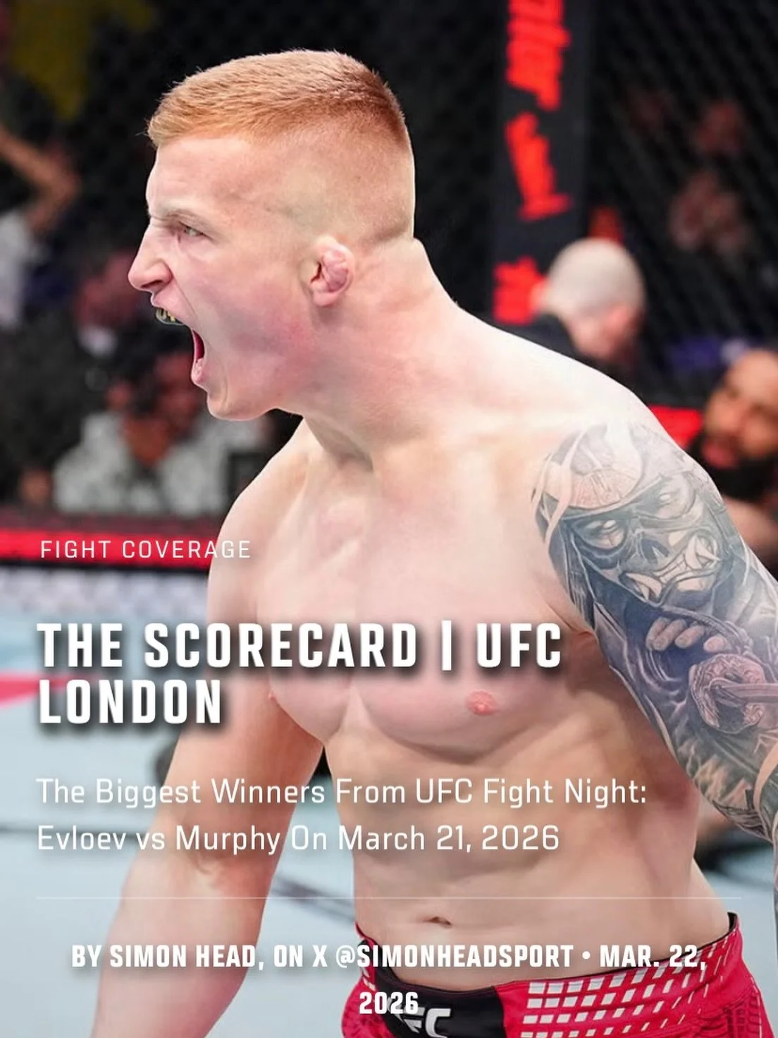In my regular @UFCNews recap feature "The Scorecard", I take a look back at the night's biggest winners at #UFCLondon. Check it out at UFC.com