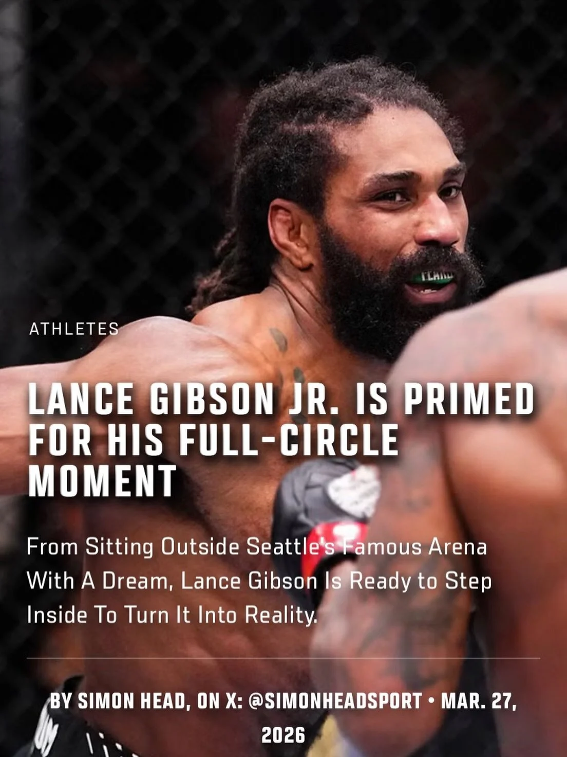 From sitting outside Seattle&rsquo;s famous Climate Pledge Arena with a dream, Lance Gibson Jr is ready to step inside to turn it into reality at #UFCSeattle. Check out my @UFCNews feature on Gibson at UFC.com