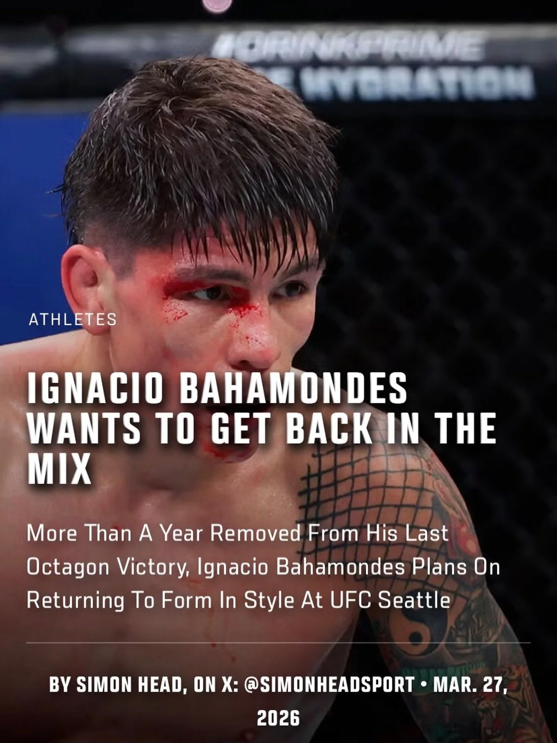 More than a year removed from his last Octagon victory, Ignacio Bahamondes plans on returning to form in style at #UFCSeattle. Check out my @UFCNews feature at UFC.com