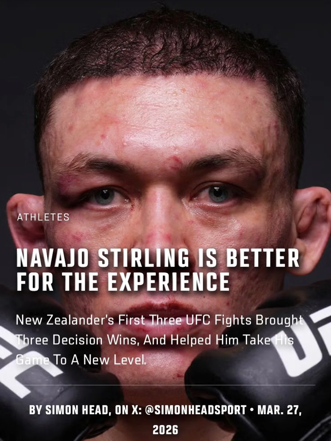 New Zealander Navajo Stirling's first three UFC fights brought three decision wins, and helped him take his game to a new level. Check out my @UFCNews feature on Stirling ahead of #UFCSeattle at UFC.com.