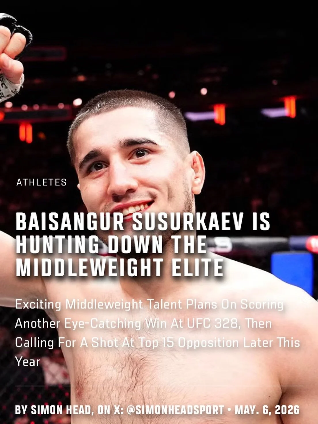 From the moment he landed at the Meta APEX for Dana White&rsquo;s Contender Series, Russian middleweight Baisangur Susurkaev has looked like a fighter who&rsquo;s going places. And after earning his UFC contract with a first-round body-kick KO, his m