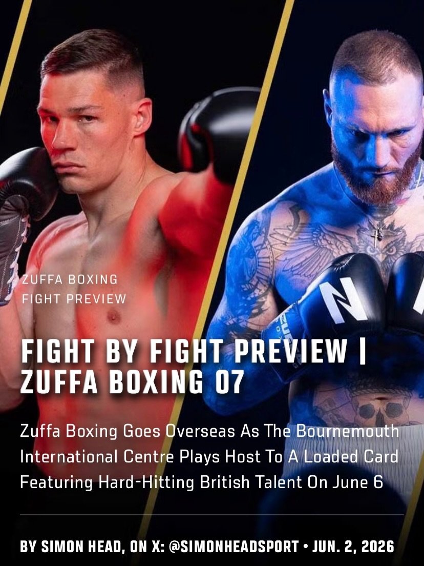 Zuffa Boxing goes overseas as the Bournemouth International Centre plays host to a loaded card featuring hard-hitting British talent on June 6.

Check out my official #ZuffaBoxing07 fight-by-fight preview for @ZuffaBoxing / @UFCNews at UFC.com.