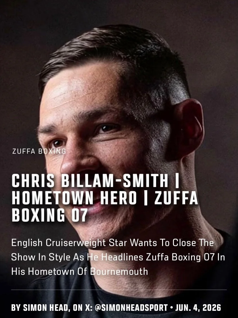 My #ZuffaBoxing07 writing week for @ZuffaBoxing and @UFCNews, featuring Chris Billam-Smith, Ryan Rozicki, Chev Clarke, Lee Cutler and Stevie McKenna.